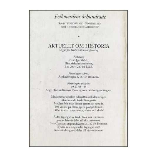 Aktuell Om Historia 2000/2