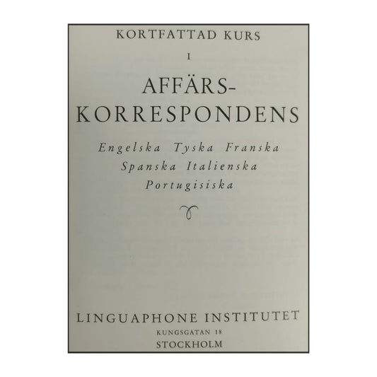 Linguaphone Affärskorrespondens