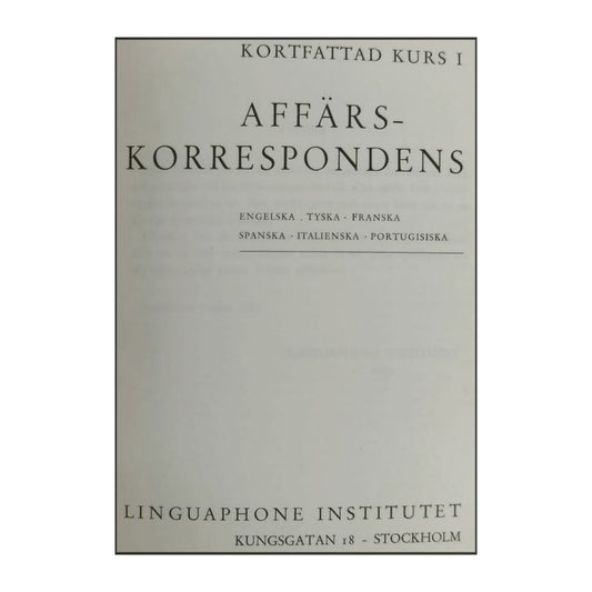Linguaphone Affärskorrespondens