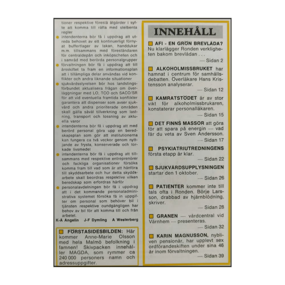 Sjukvårds Ronden 1980 Nr 3