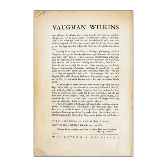 Vaughan Wilkins: Anthonys Farliga År