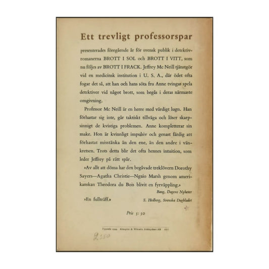 Theodora Du Bois: Brott I Frack