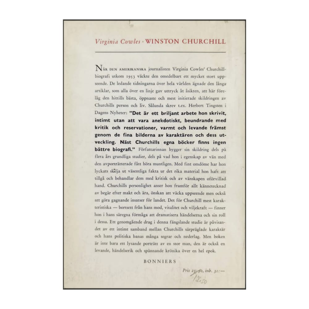 Virginia Cowles: Winston Churchill