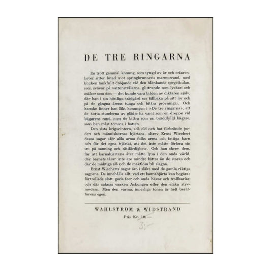 Ernst Wiechert: De Tre Ringarna