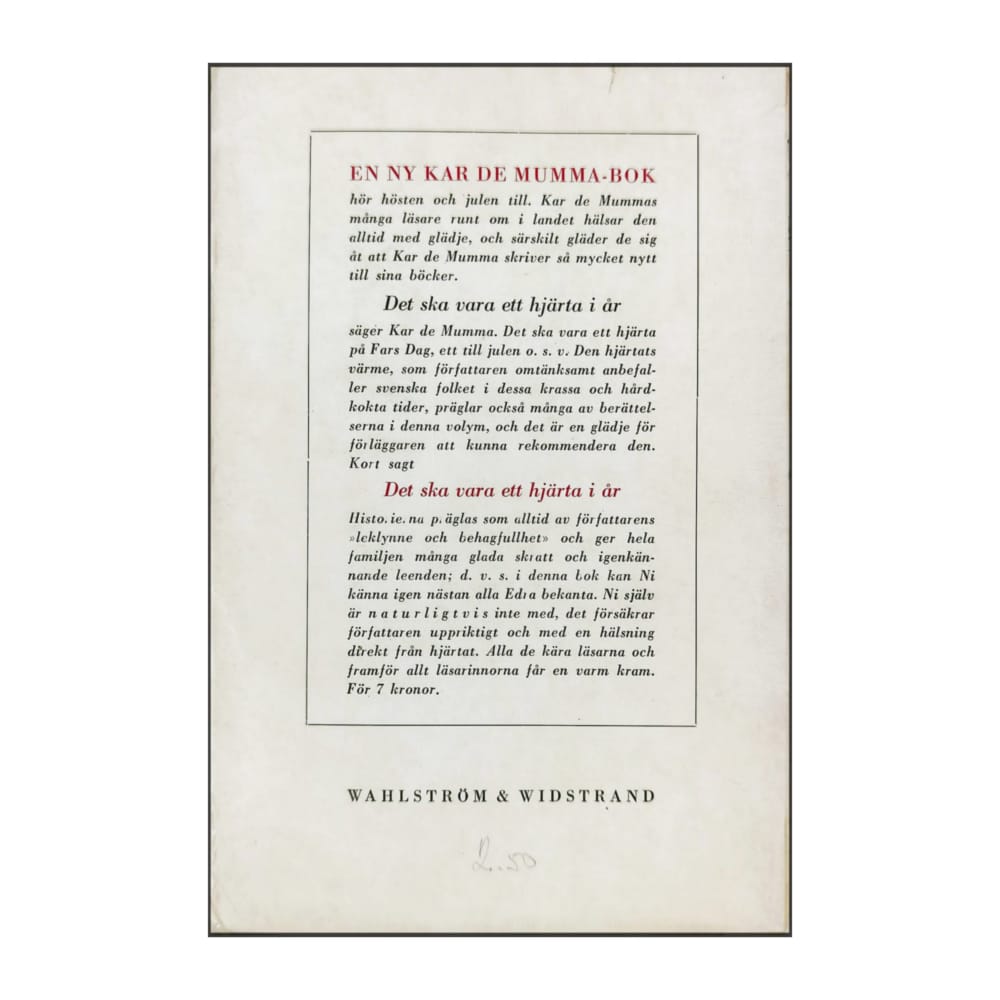 Kar De Mumma: Det Ska Vara Ett Hjärta I År