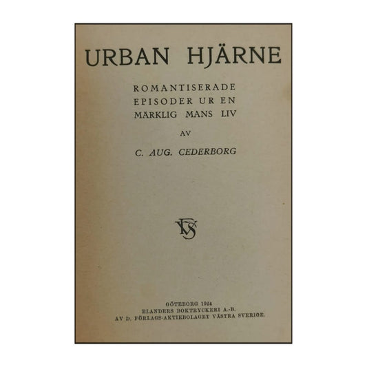 Carl August Cederborg: Urban Hjärne
