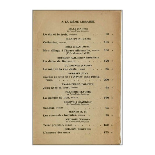 André Maurois: Terre Promise