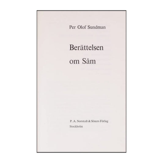 Per Olof Sundman: Berättelsen Om Såm
