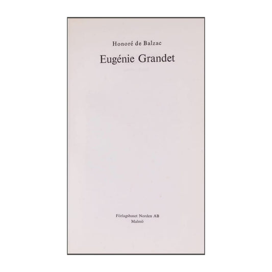 Honore De Balzac: Eugenie Grandet