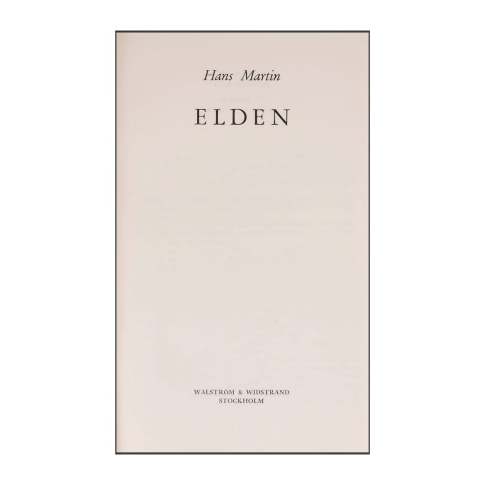 Hans Martin: Elden