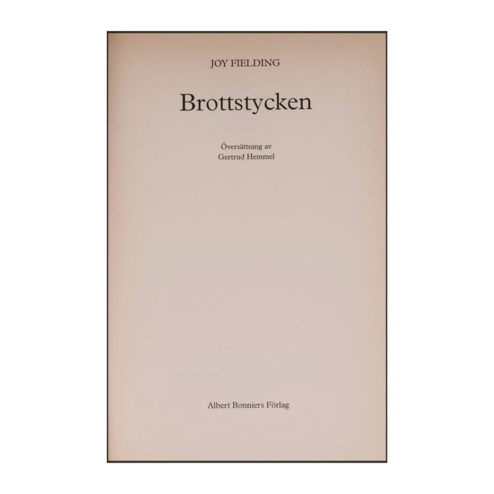Joy Fielding: Brottstycken