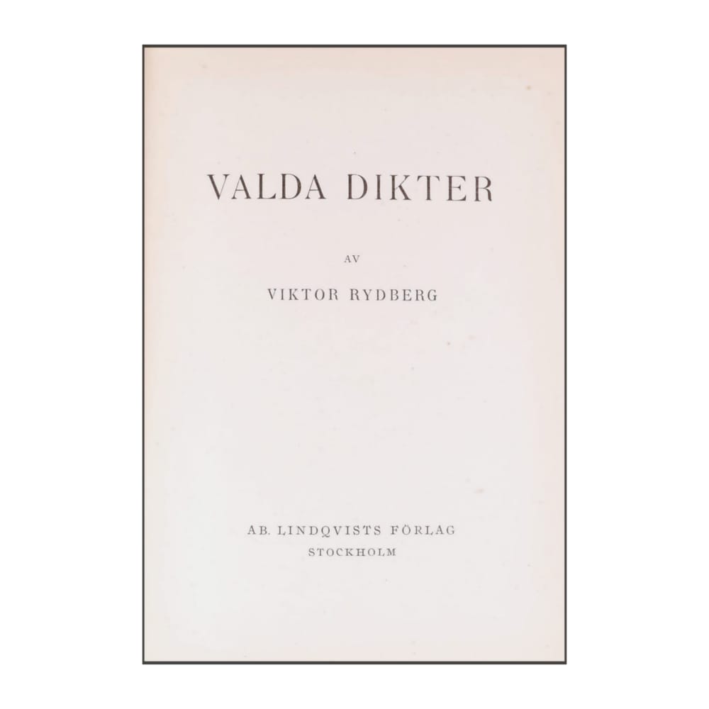 Viktor Rydberg: Valda Dikter