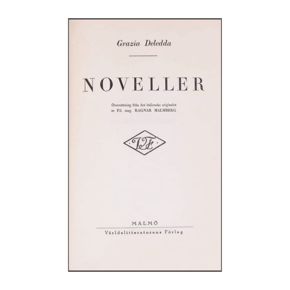 Grazia Deledda: Noveller