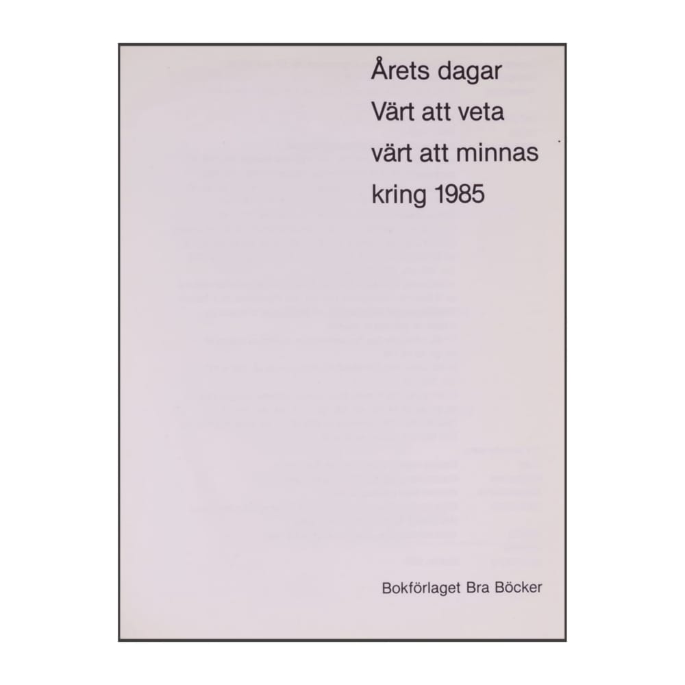 Årets Dagar 1985
