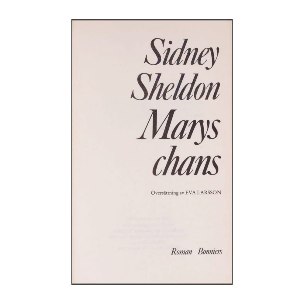 Sidney Sheldon: Marys Chans