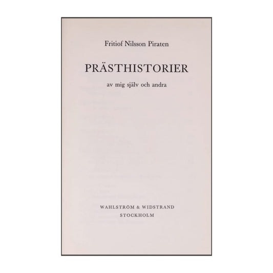 Fritiof Nilsson Piraten: Prästhistorier