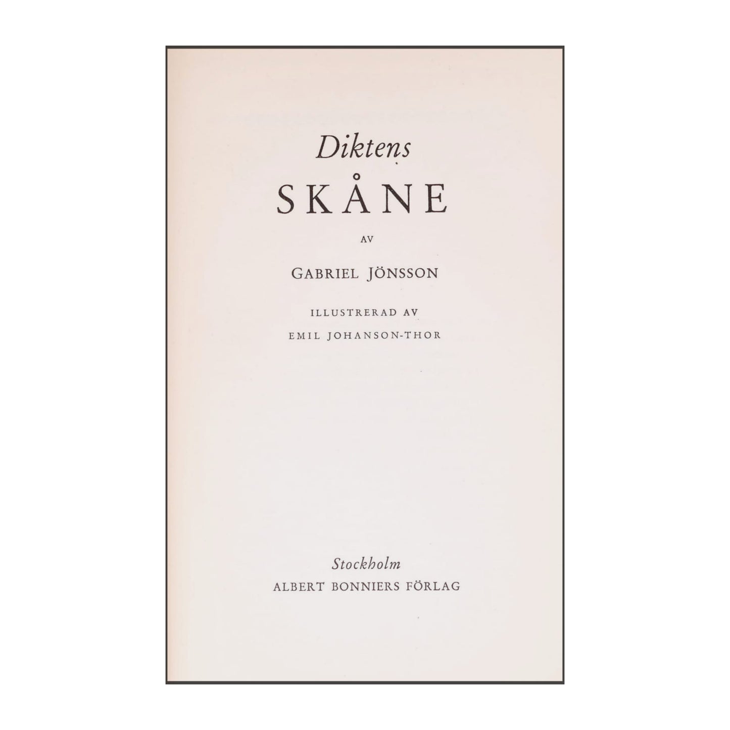 Gabriel Jönsson: Diktens Skåne