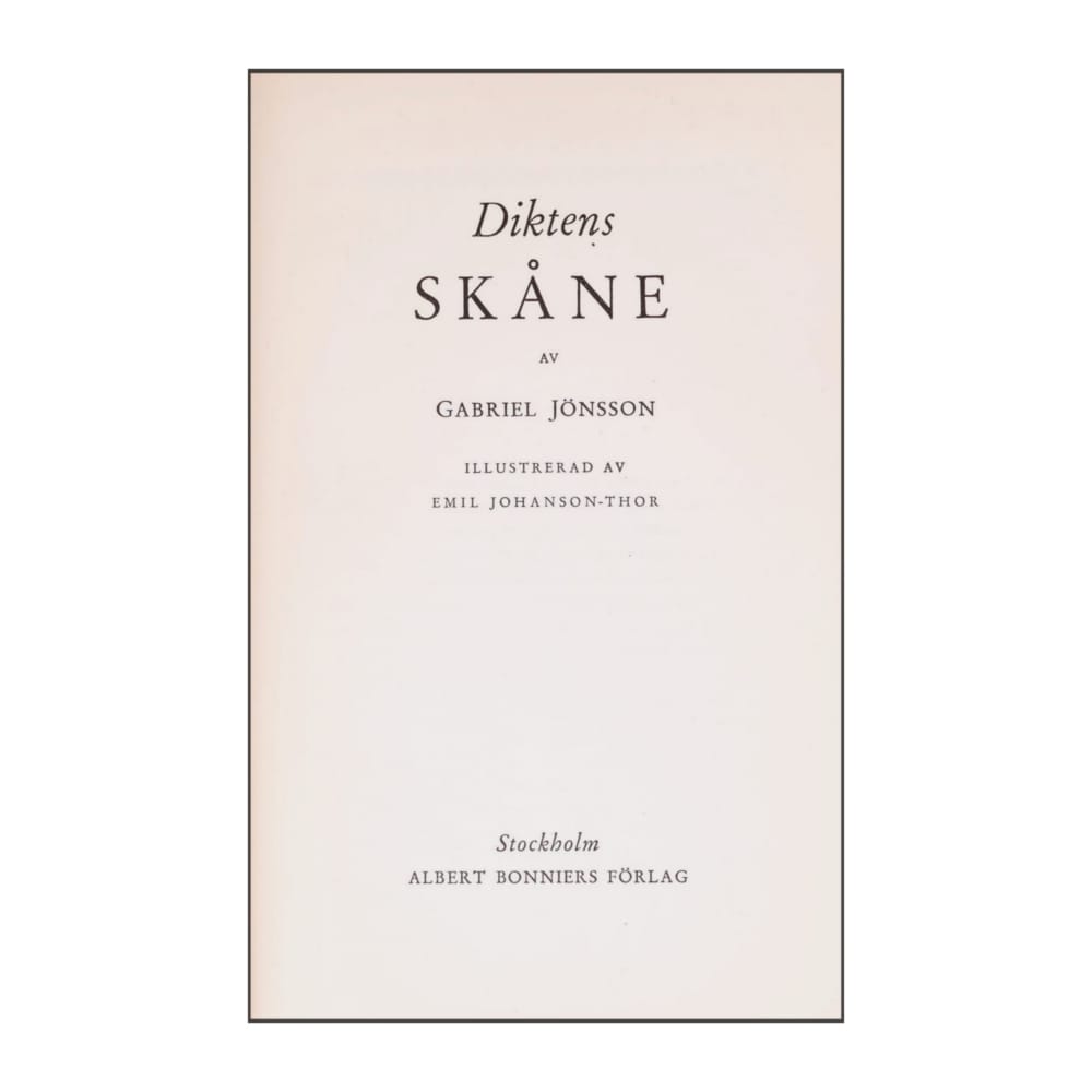 Gabriel Jönsson: Diktens Skåne