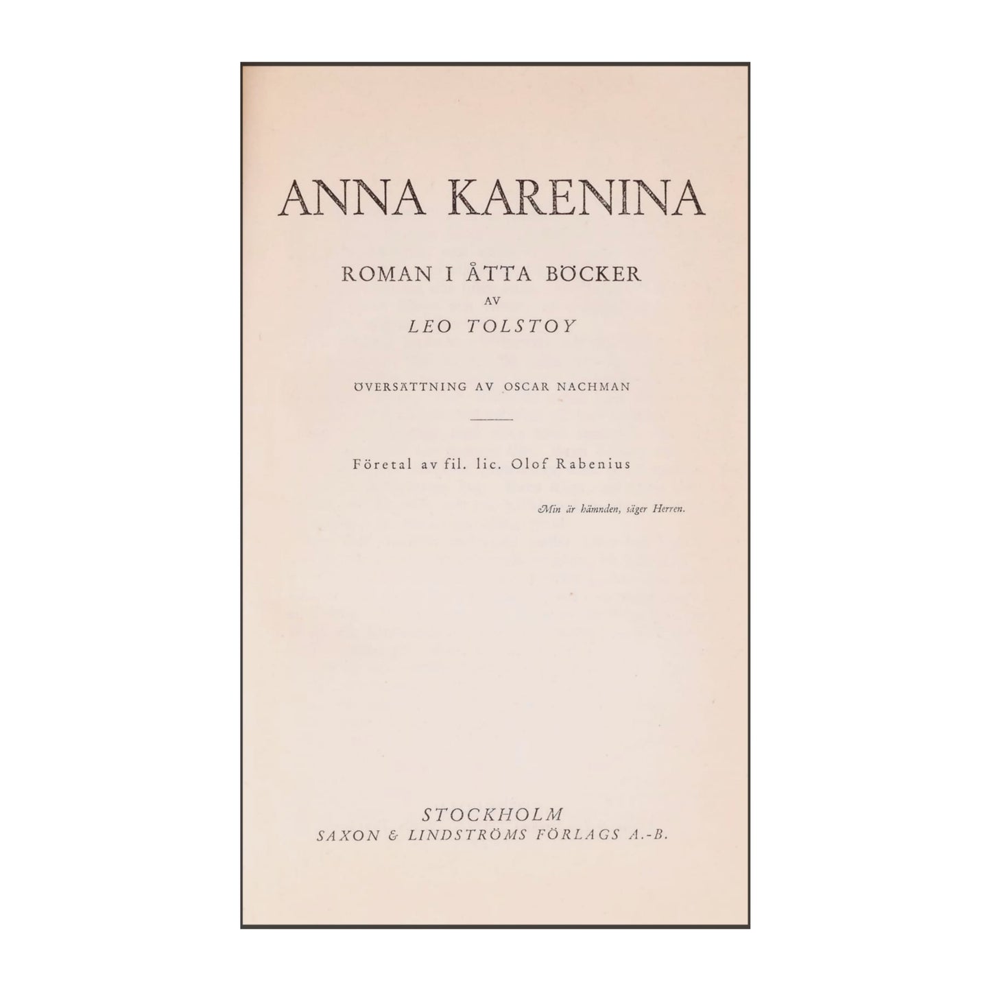 Leo Tolstoy: Anna Karenina