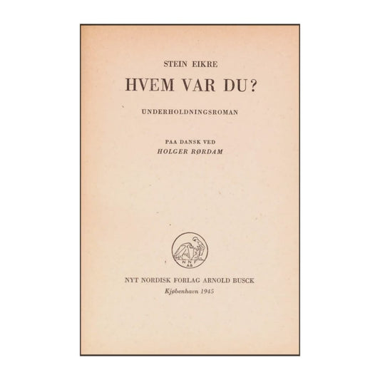 Stein Eikre: Hvem Var Du