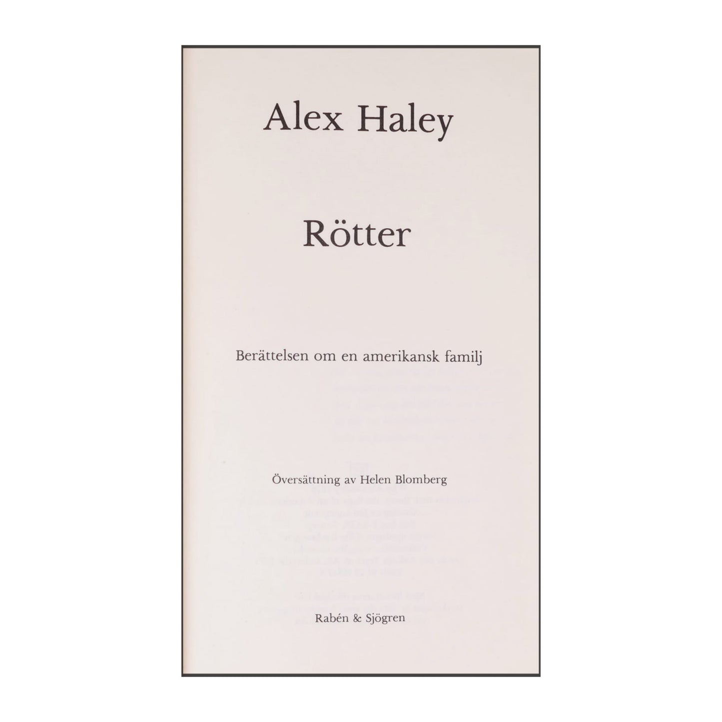 Alex Haley: Rötter