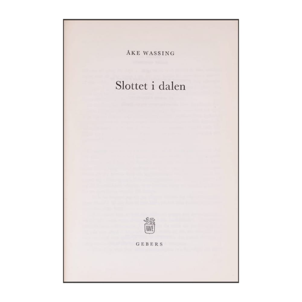 Åke Wassing: Slottet I Dalen