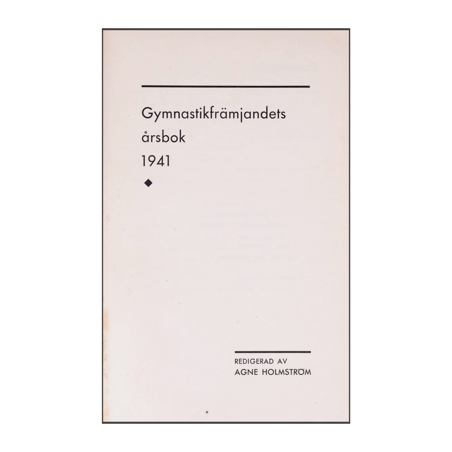 Gymnastikfrämjandets Årsbok 1941
