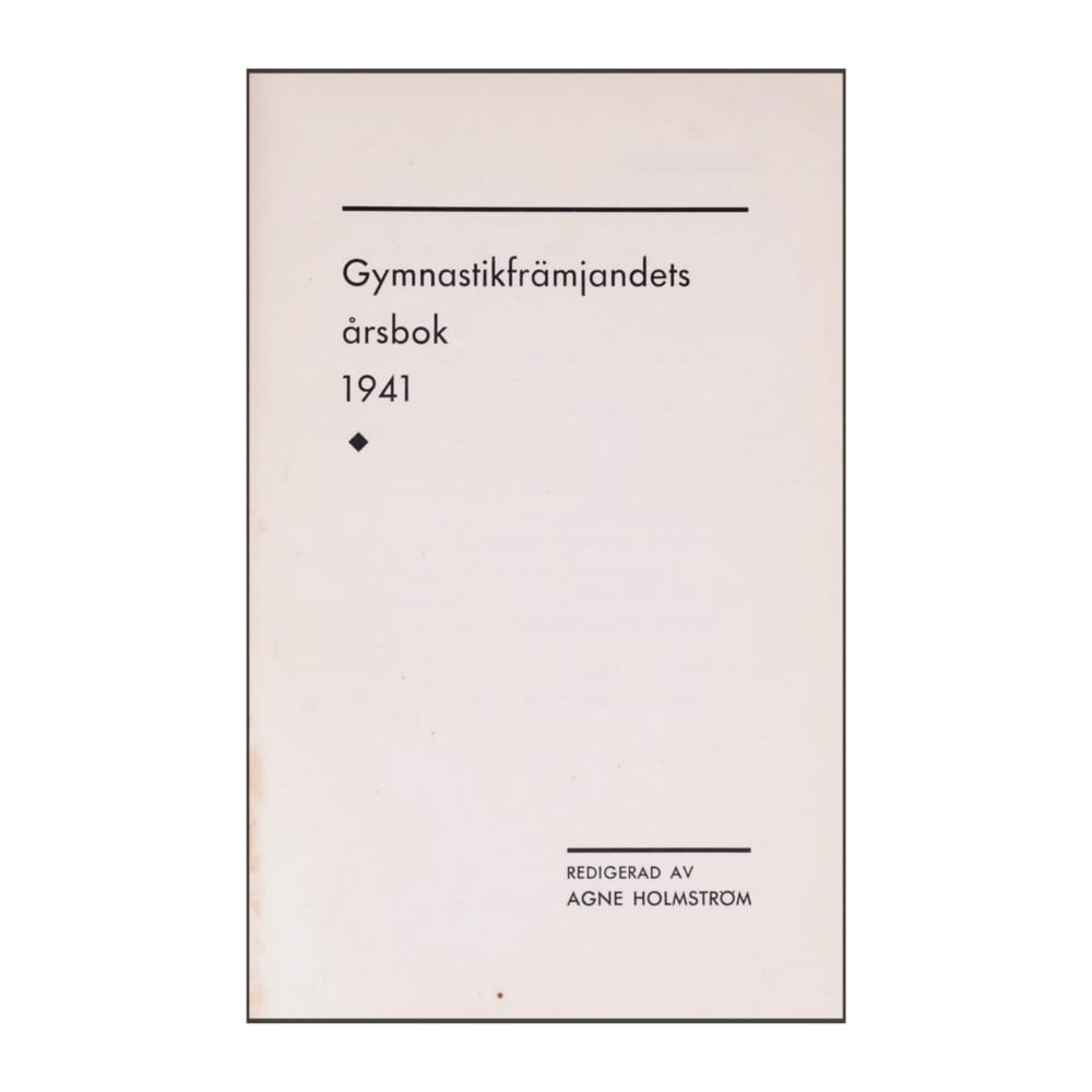 Gymnastikfrämjandets Årsbok 1941