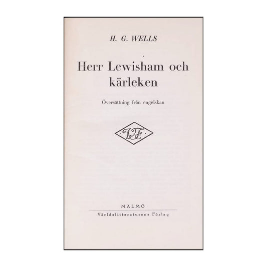 H. G. Wells: Herr Lewisham Och Kärleken