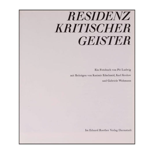 Residenz Kritischer Geister