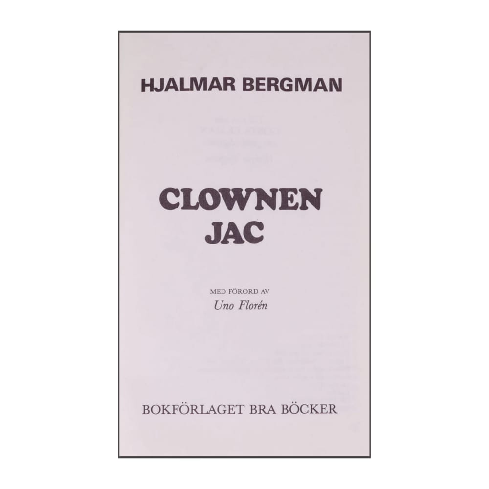Hjalmar Bergman: Clownen Jac