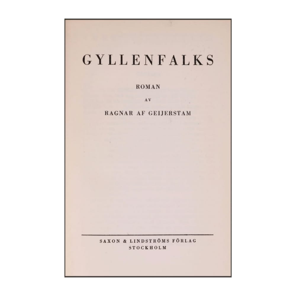 Ragnar Af Geijerstam: Gyllenfalks