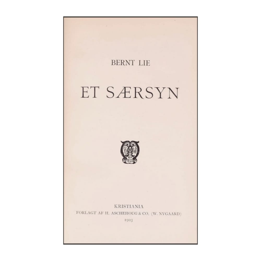 Bernt Lie: Et Særsyn