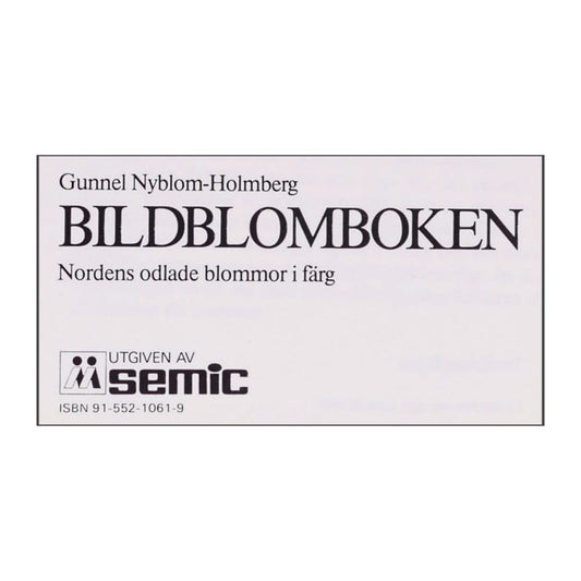 Gunnel Nyblom-Holmberg: Bildblomboken