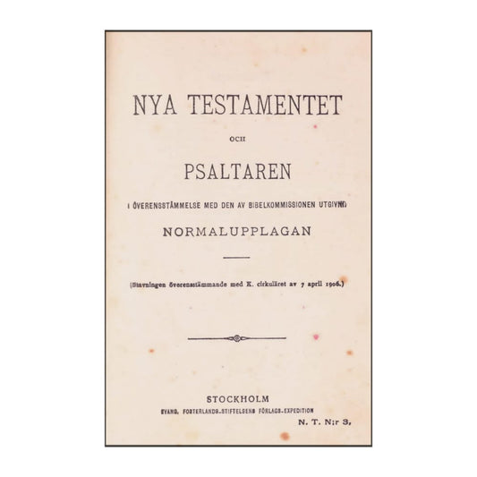 Nya Testamentet Och Psaltaren