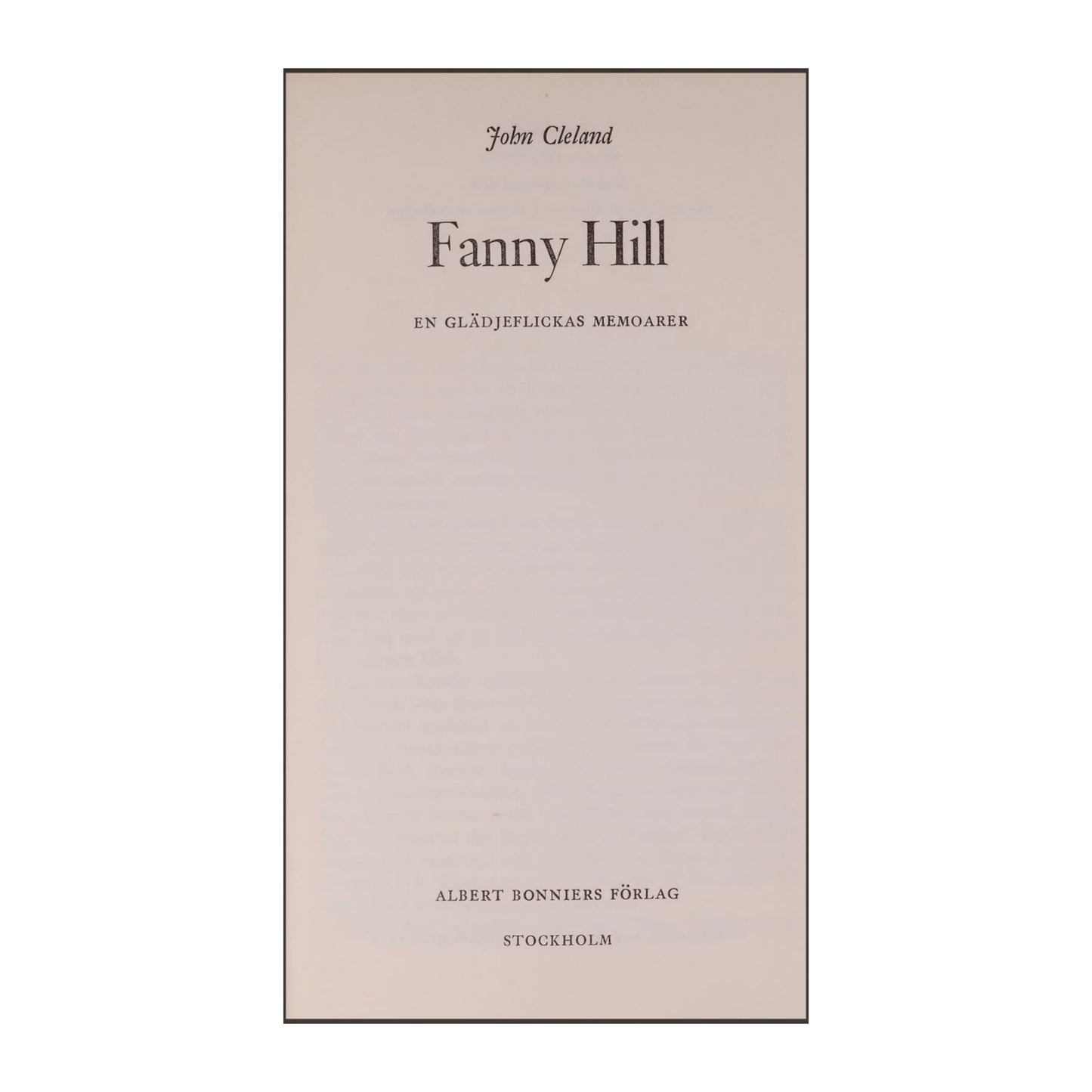 John Cleland: Fanny Hill