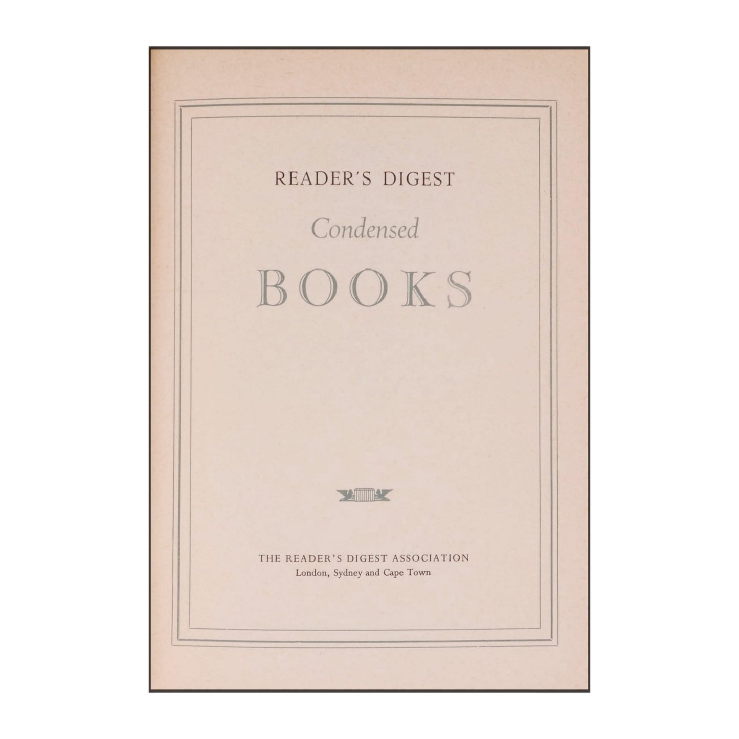 Reader'S Digest Condensed Books