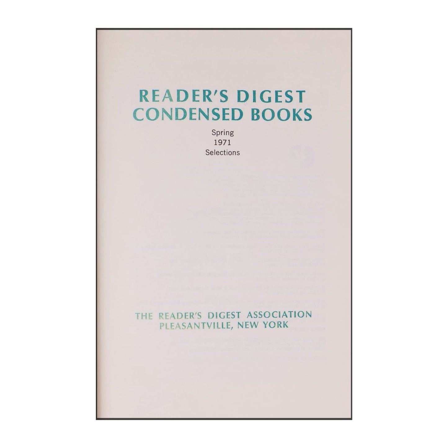 Reader'S Digest Condensed Books