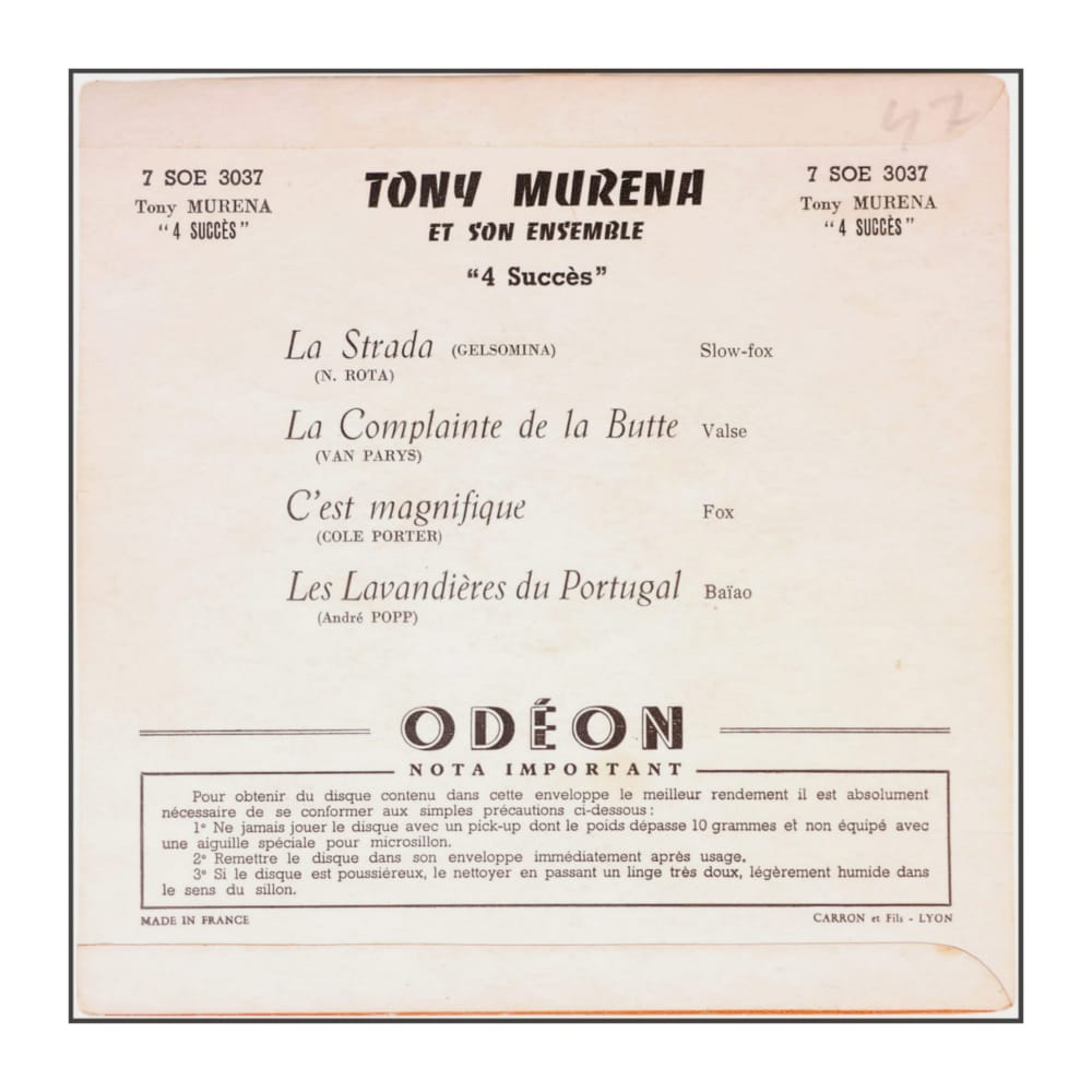 Tony Murena: 4 Succès