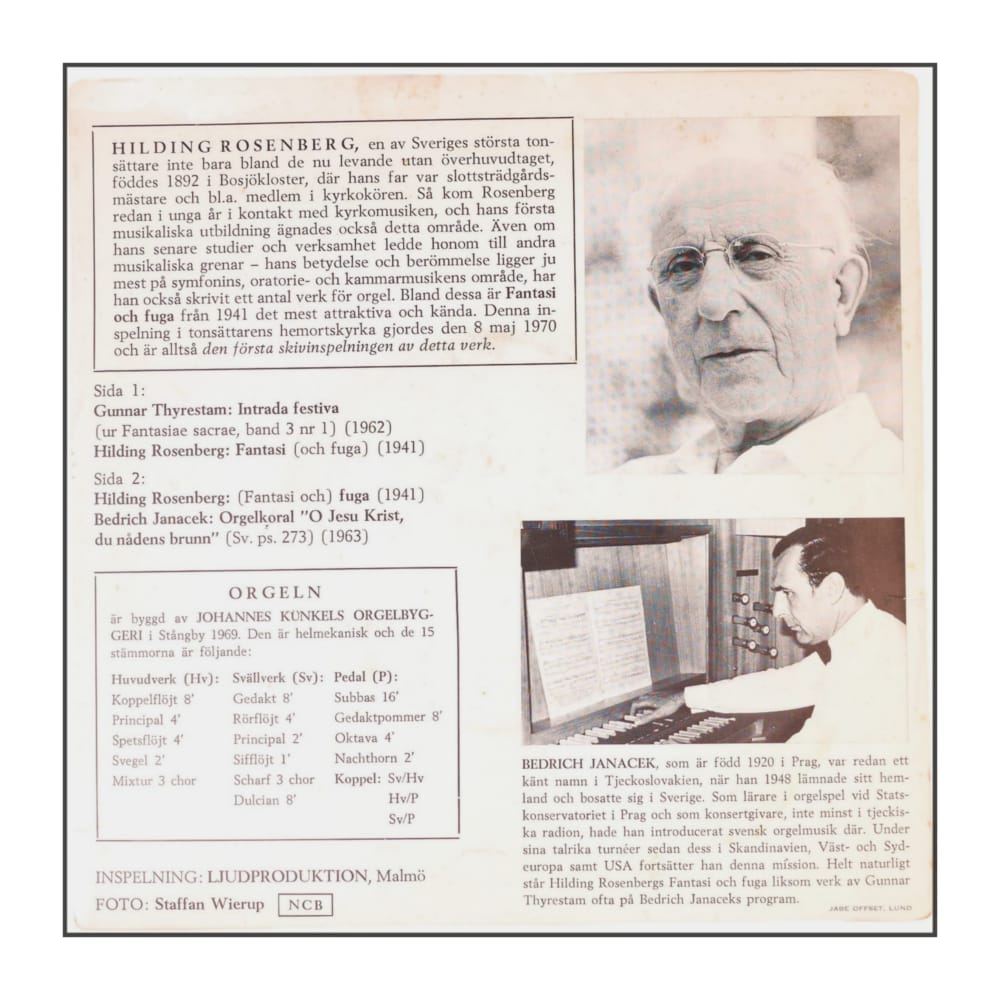 Hilding Rosenberg: Fantasi Och Fuga