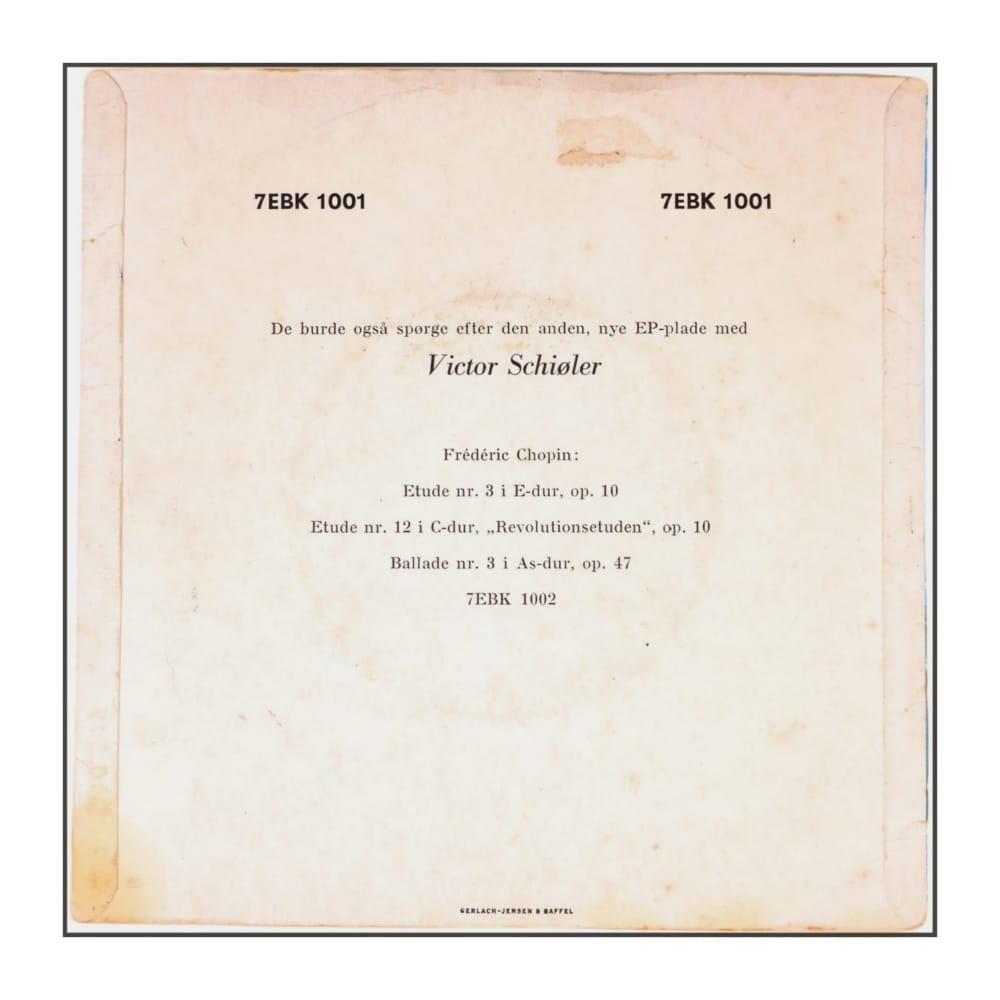 Victor Schiøler: His Master’S Voice