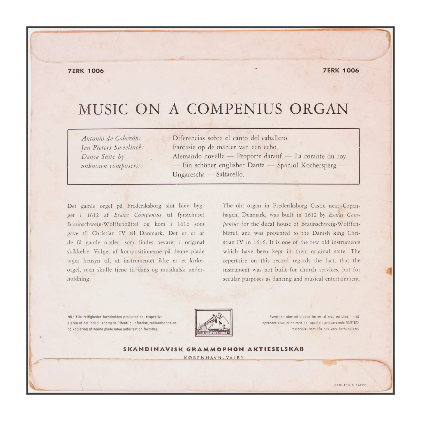 Compenius Organ: His Master’S Voice
