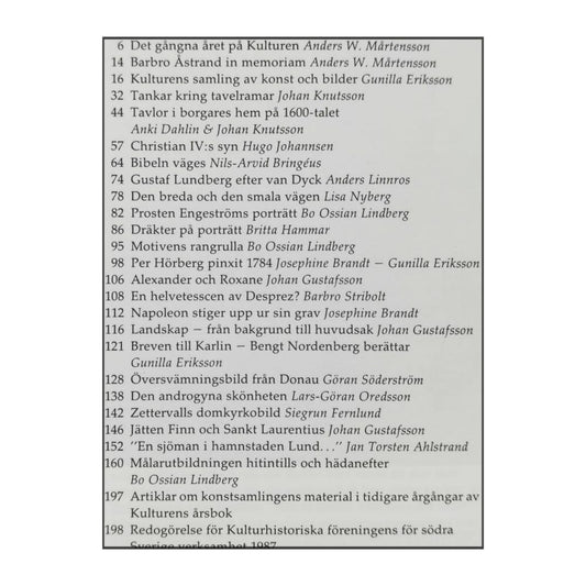 Kulturen 1988 Konst Och Bilder