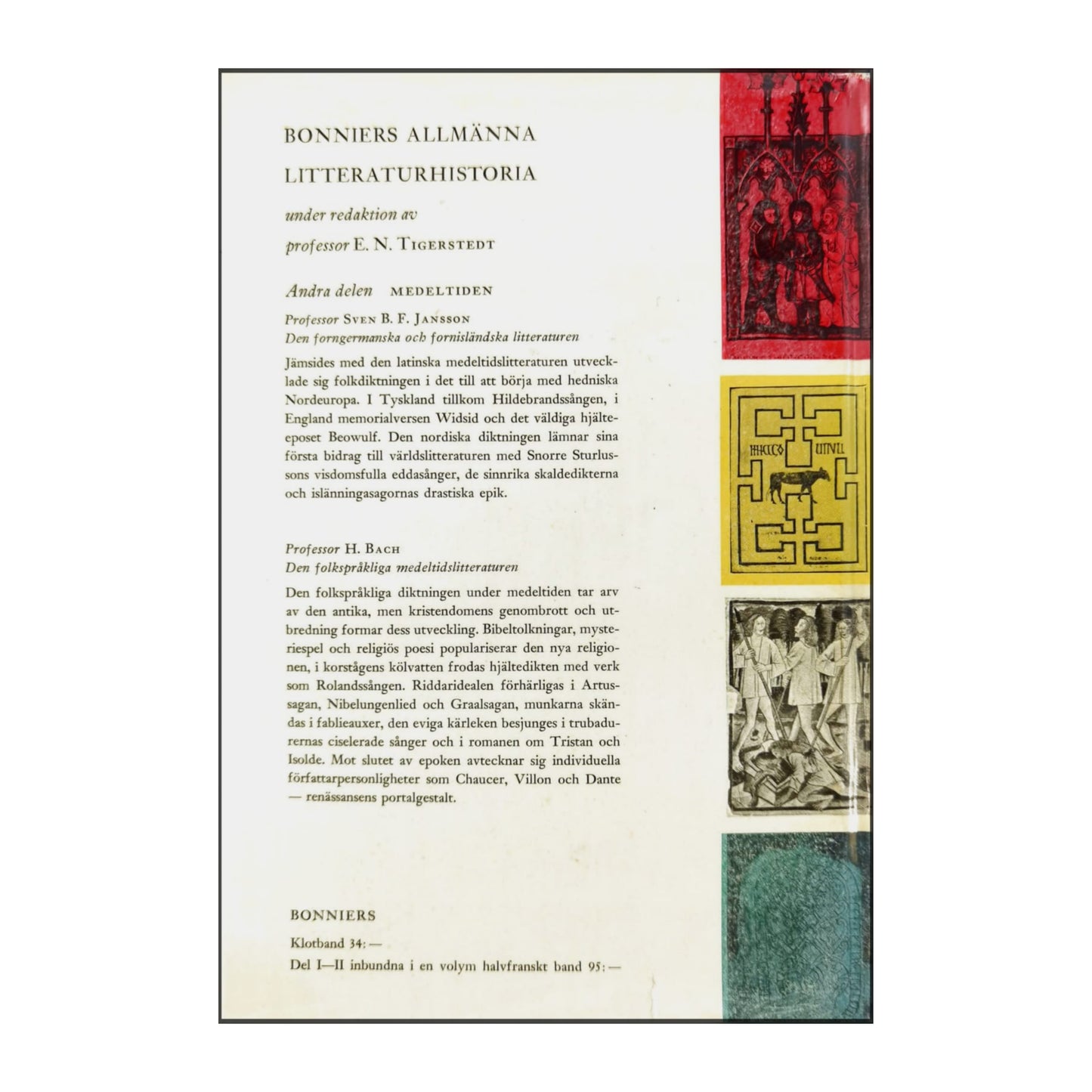 Bonniers Allmänna Litteraturhistoria: Medeltiden