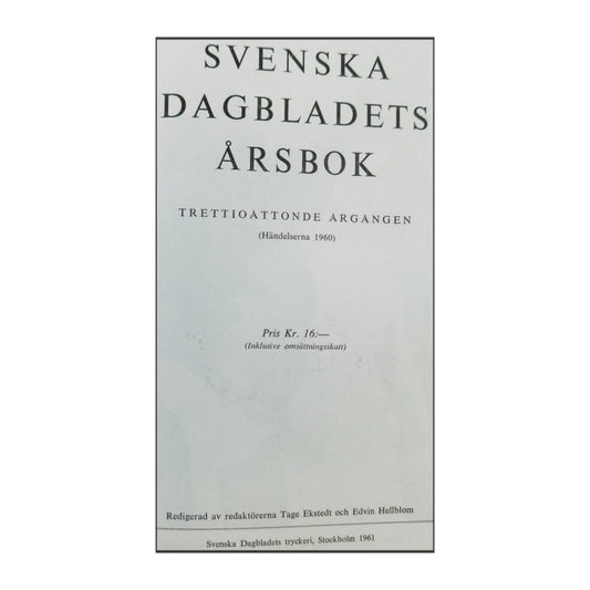 Svenska Dagbladets Årsbok 1960