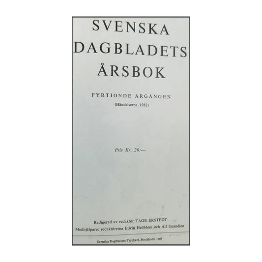 Svenska Dagbladets Årsbok 1962