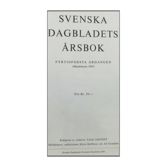 Svenska Dagbladets Årsbok 1963