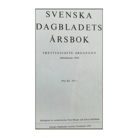 Svenska Dagbladets Årsbok 1958