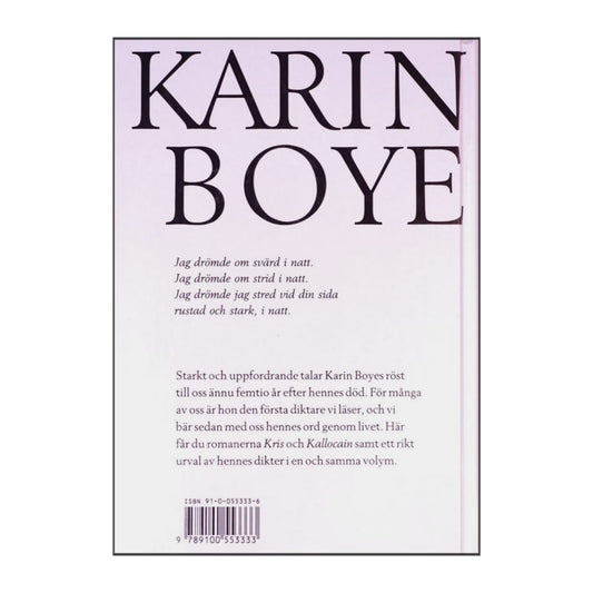Karin Boye: Dikter Kallocain Kris