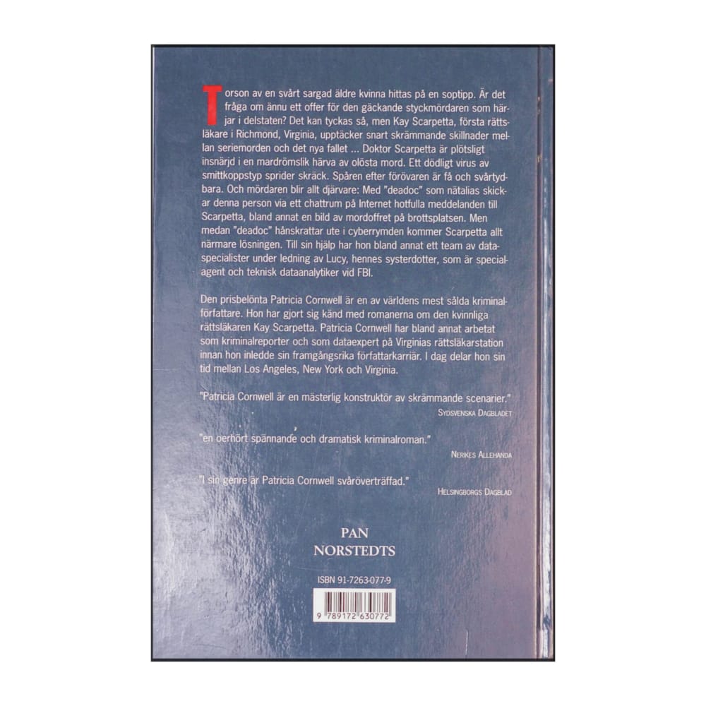 Patricia Cornwell: Dödlig Smitta